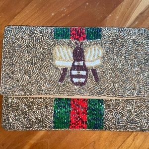 Beaded purse with strap